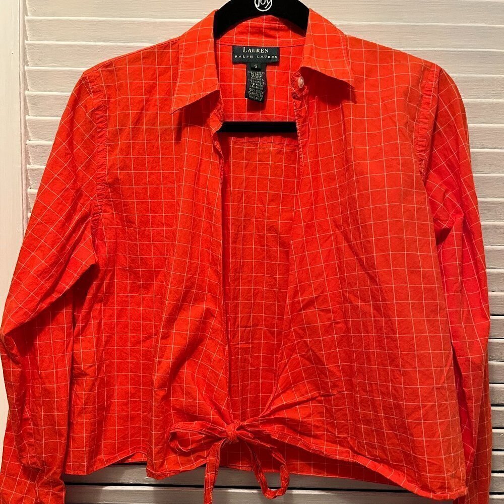Ralph Lauren Tie-Front Cropped Shirt